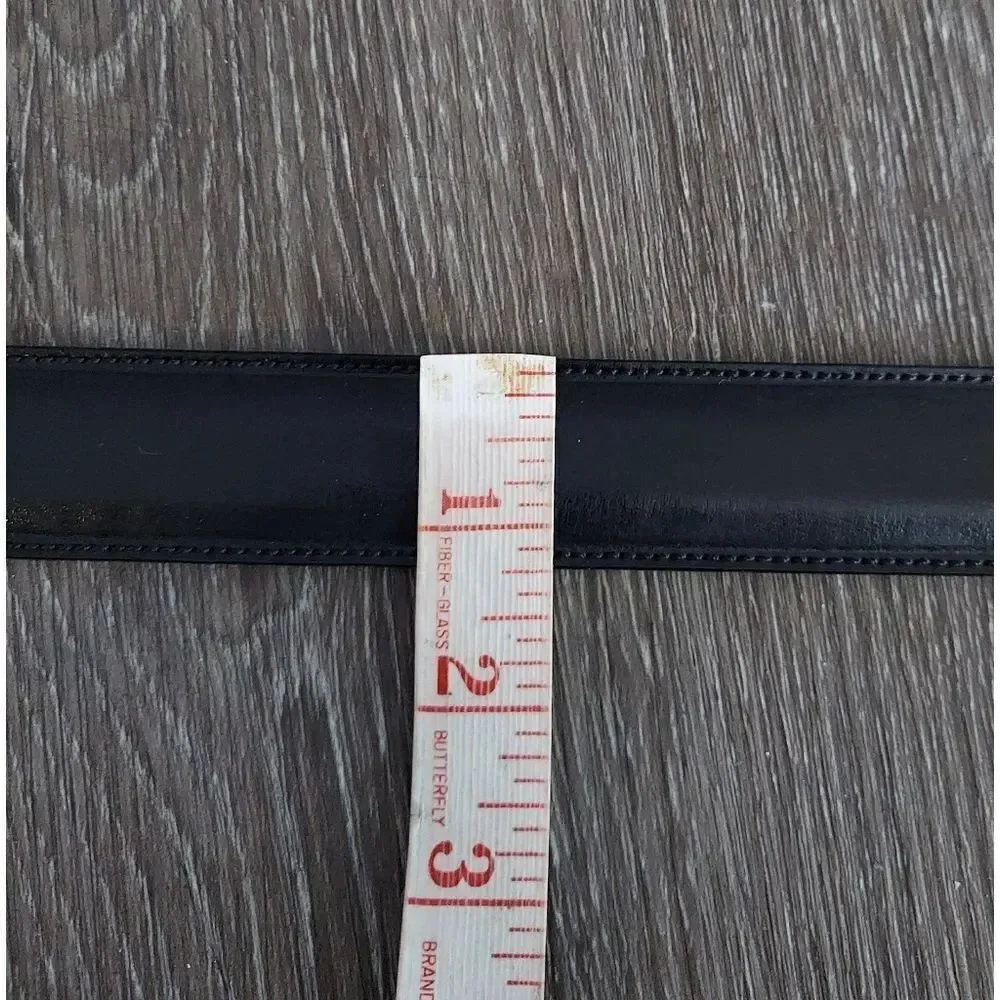 Perry Ellis Portfolio Black Genuine Cowhide Belt 38
